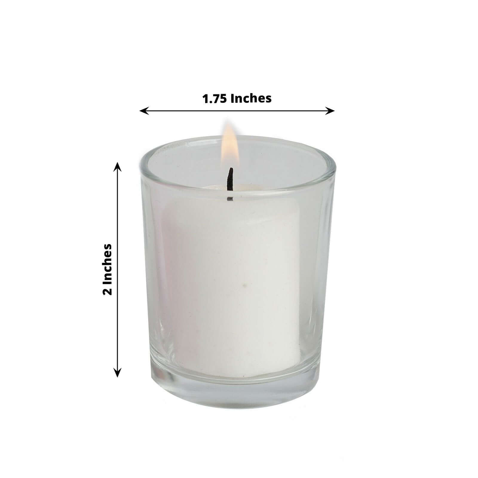 12 - Pack Votive Candle Set White with Clear Glass Holders - Tealight Candles for Decor - NestOCart