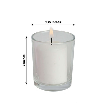 12 - Pack Votive Candle Set White with Clear Glass Holders - Tealight Candles for Decor - NestOCart