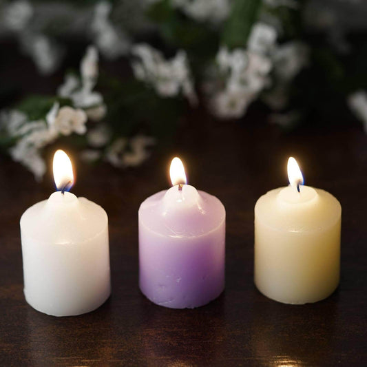 12 - Pack Votive Candles Mini Design White - Multi - Purpose Candle Decor for Events 2" - NestOCart