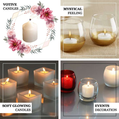 12 - Pack Votive Candles Mini Design White - Multi - Purpose Candle Decor for Events 2" - NestOCart