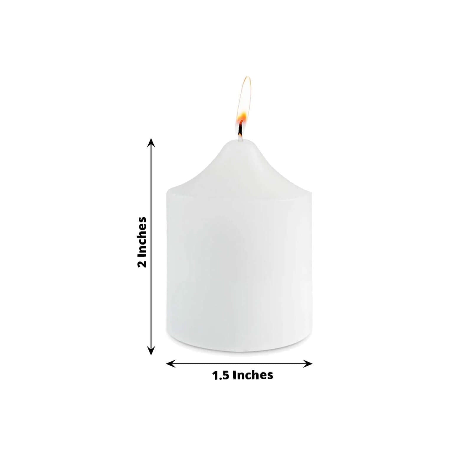 12 - Pack Votive Candles Mini Design White - Multi - Purpose Candle Decor for Events 2" - NestOCart