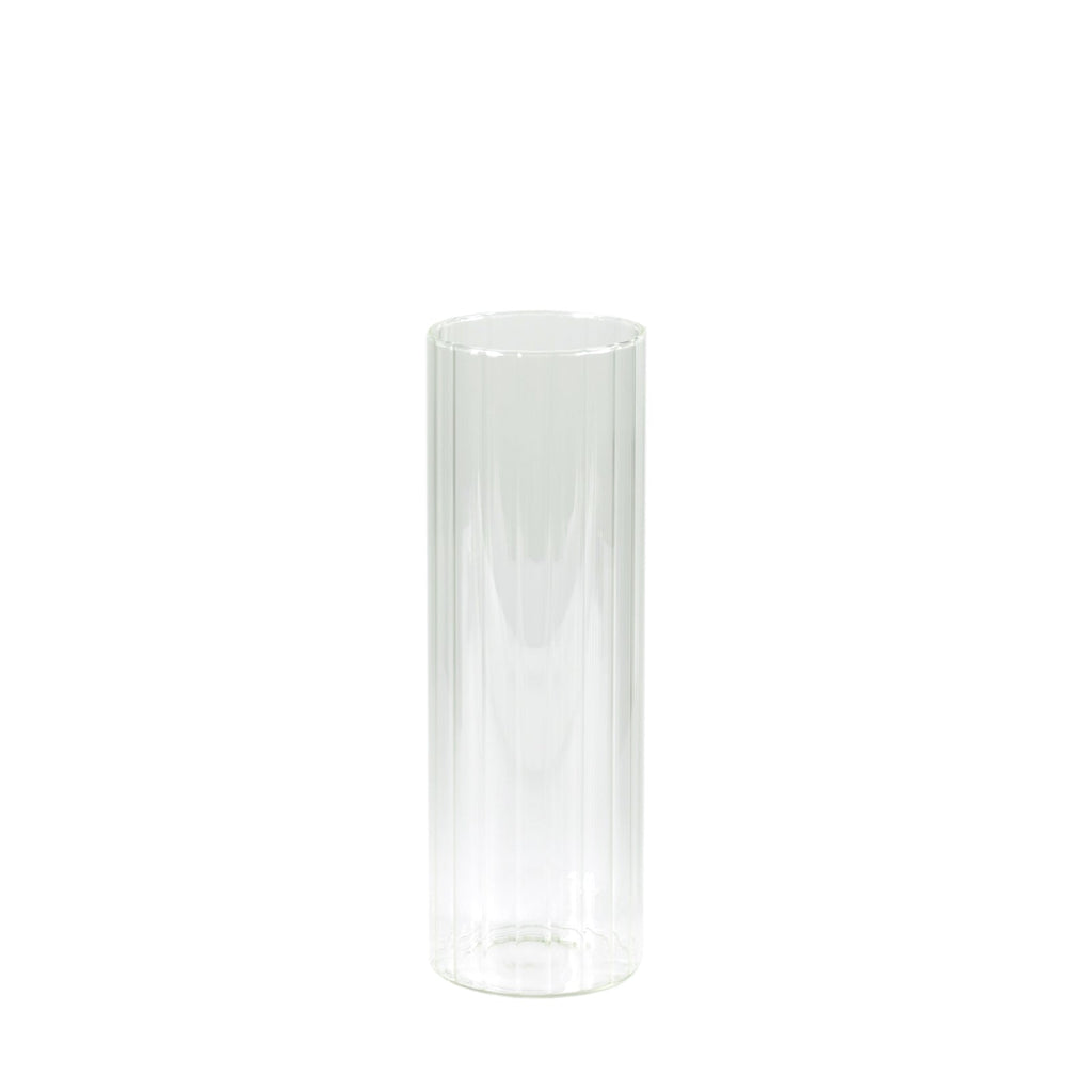 12" Ribbed Cylinder Glass Vases â€“ 6 Pack Clear Tall Vases for Floral Arrangements, Tabletop Decor & Events - Bell Racket Store