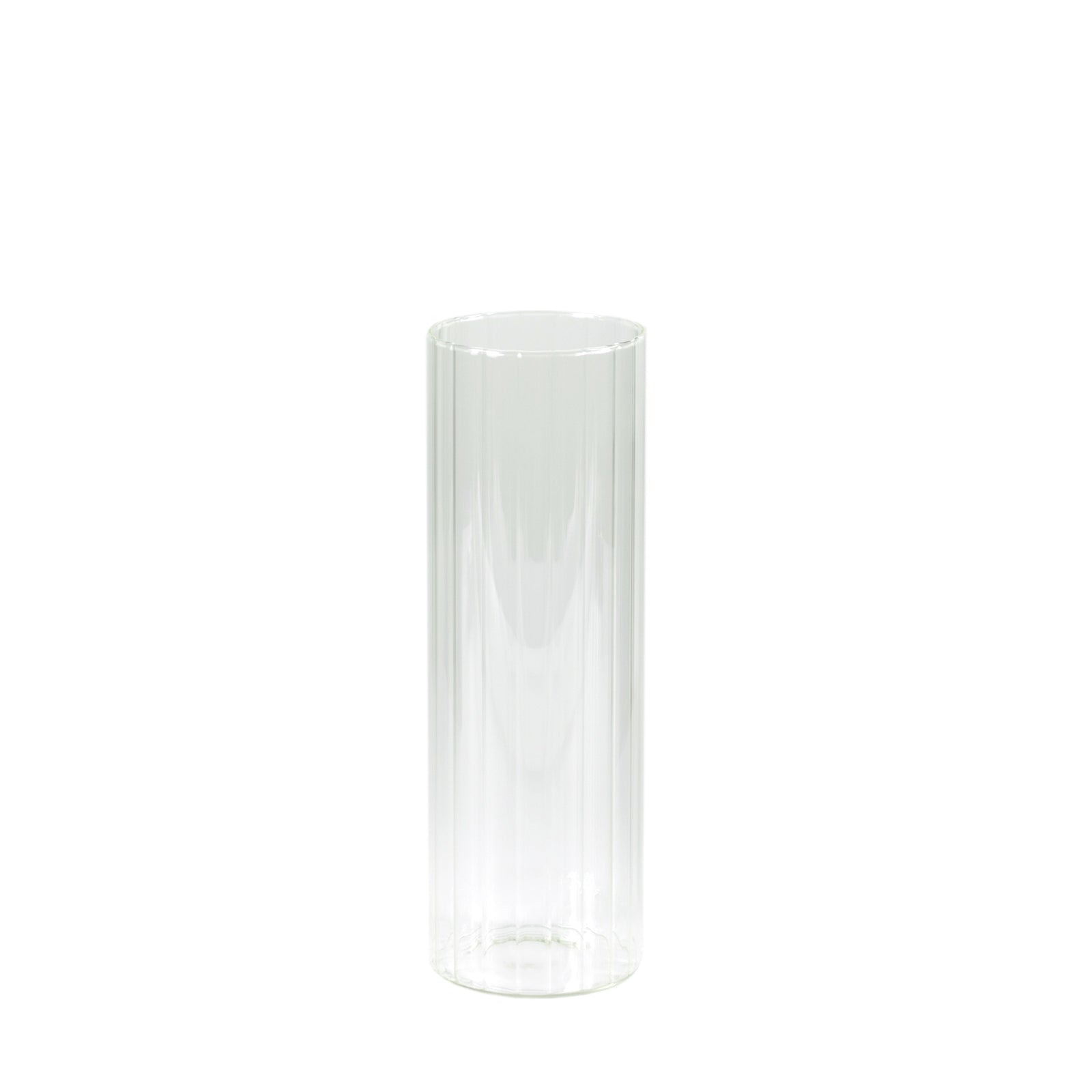 12" Ribbed Cylinder Glass Vases â€“ 6 Pack Clear Tall Vases for Floral Arrangements, Tabletop Decor & Events - Bell Racket Store