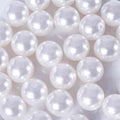 120-Pack Faux Craft Pearl Beads White - Glossy Beads with Holes for Vase Filler Jewelry Making Bridal Accessories & Event Decor 20mm