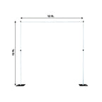 12ft Aluminum Adjustable Backdrop Stand with Heavy Steel Base Plate, Commercial Grade DIY Pipe and Drape Photography Background Frame - Bell Racket Store