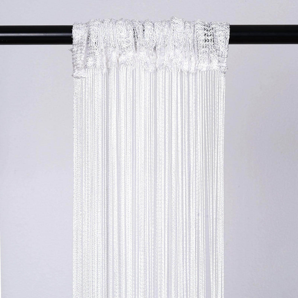 12ft Long White Silk String Tassels Backdrop Party Curtains