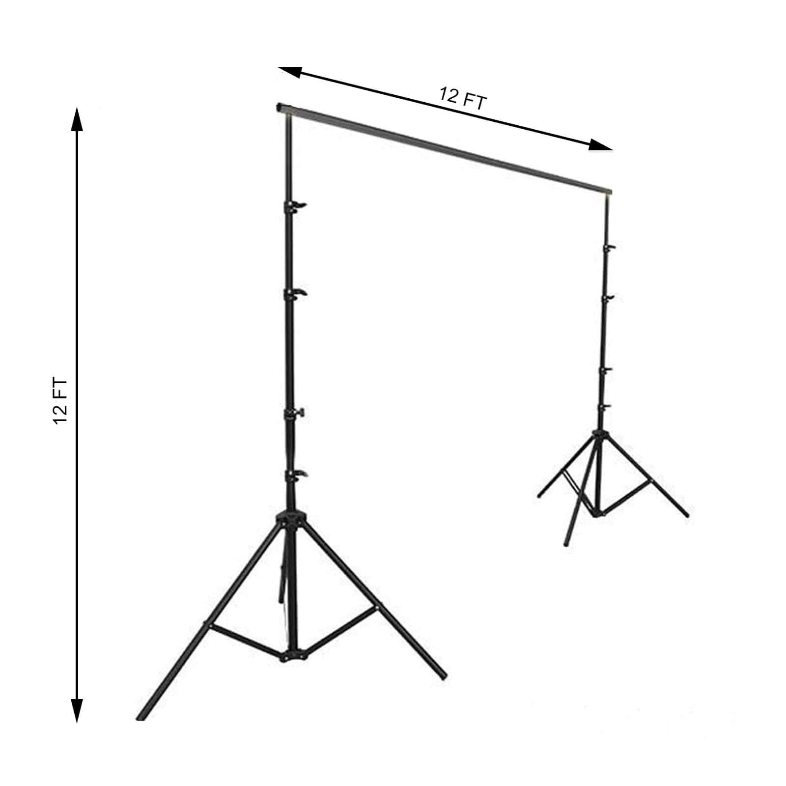 12ft Metal DIY Adjustable Heavy Duty Portable Photo Backdrop Stand Kit - NestOCart