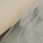 12"x100 Yards Beige Tulle Fabric Bolt, Sheer Fabric Spool Roll For Crafts - Bell Racket Store