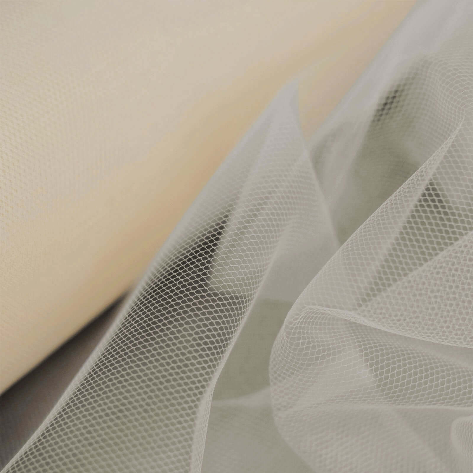 12"x100 Yards Beige Tulle Fabric Bolt, Sheer Fabric Spool Roll For Crafts - Bell Racket Store