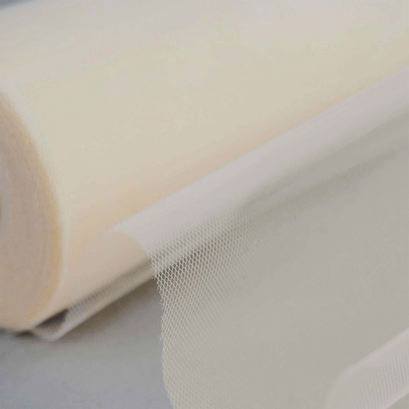 12"x100 Yards Beige Tulle Fabric Bolt, Sheer Fabric Spool Roll For Crafts - Bell Racket Store