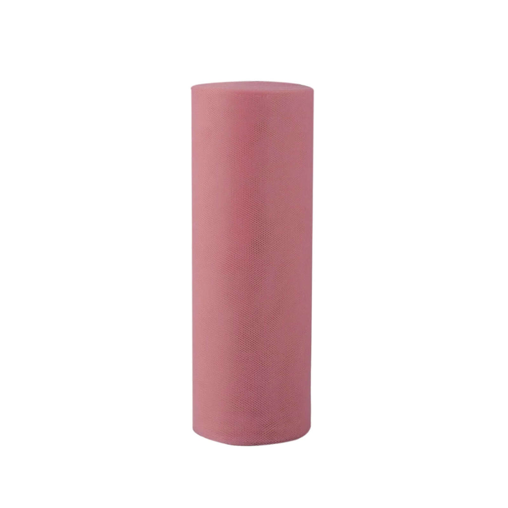 12"x100 Yards Dusty Rose Tulle Fabric Bolt, Sheer Fabric Spool Roll For Crafts - Bell Racket Store