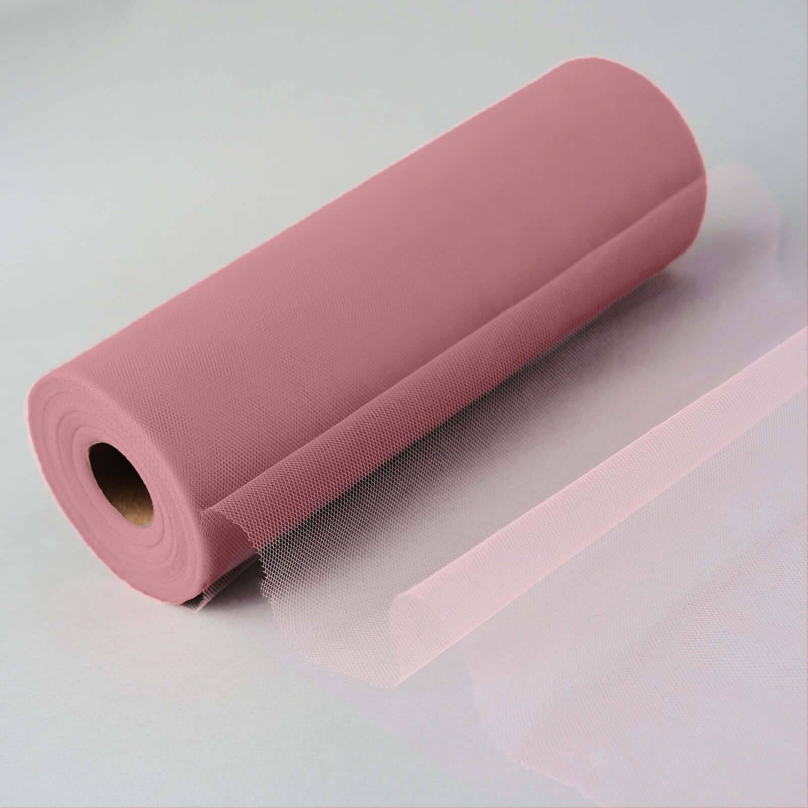 12"x100 Yards Dusty Rose Tulle Fabric Bolt, Sheer Fabric Spool Roll For Crafts - Bell Racket Store