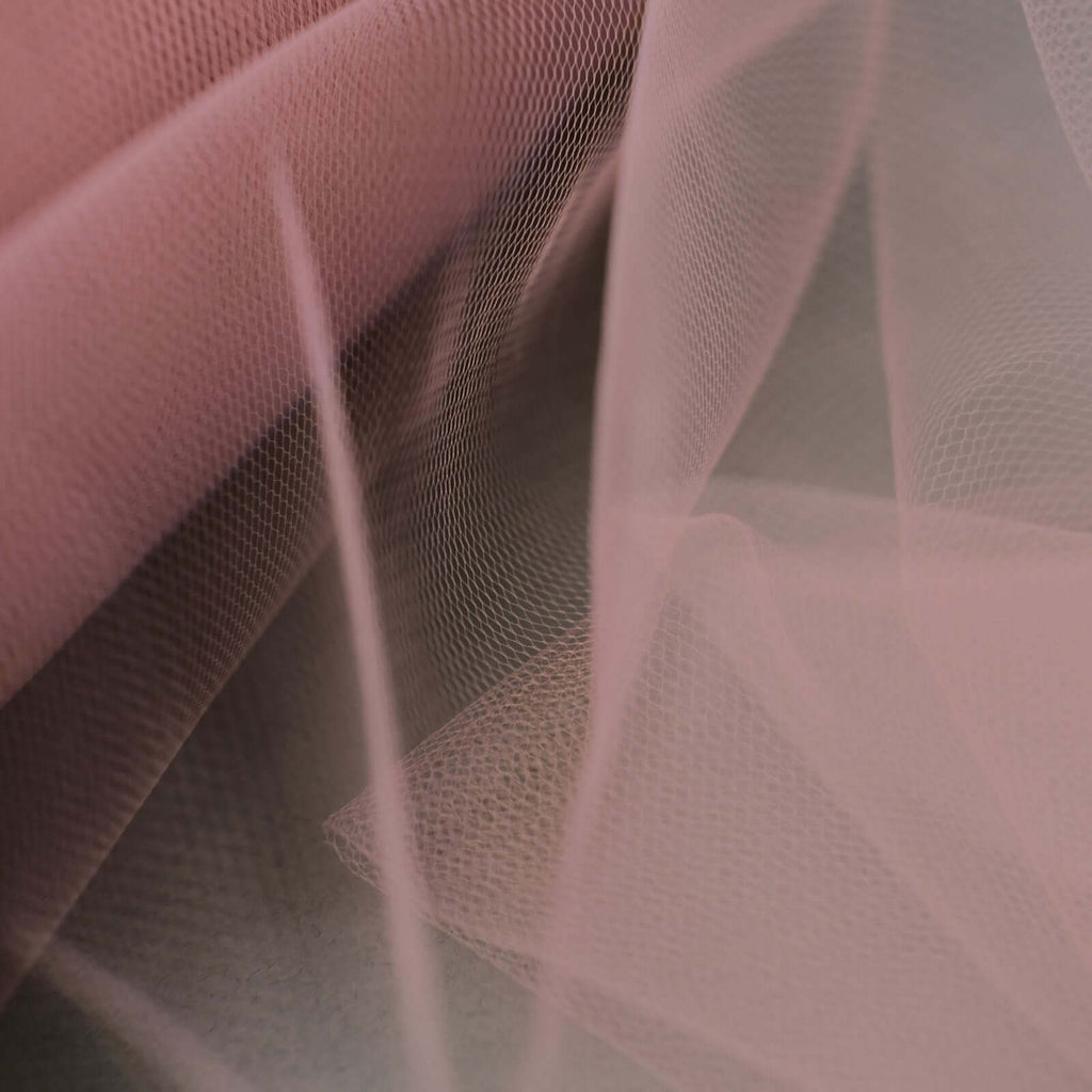 12"x100 Yards Dusty Rose Tulle Fabric Bolt, Sheer Fabric Spool Roll For Crafts - Bell Racket Store