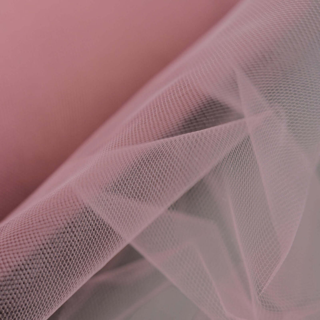 12"x100 Yards Dusty Rose Tulle Fabric Bolt, Sheer Fabric Spool Roll For Crafts - Bell Racket Store