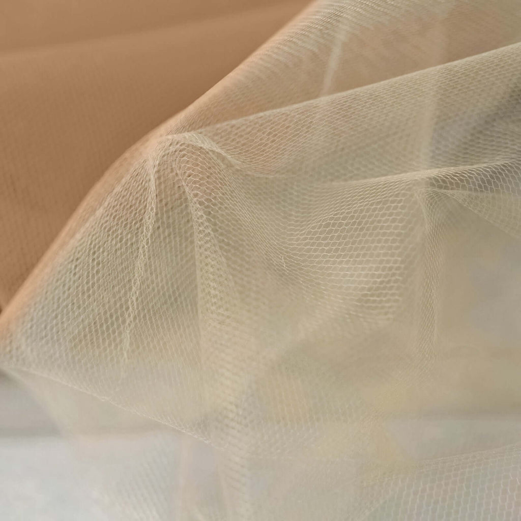 12"x100 Yards Natural Tulle Fabric Bolt, Sheer Fabric Spool Roll For Crafts - Bell Racket Store