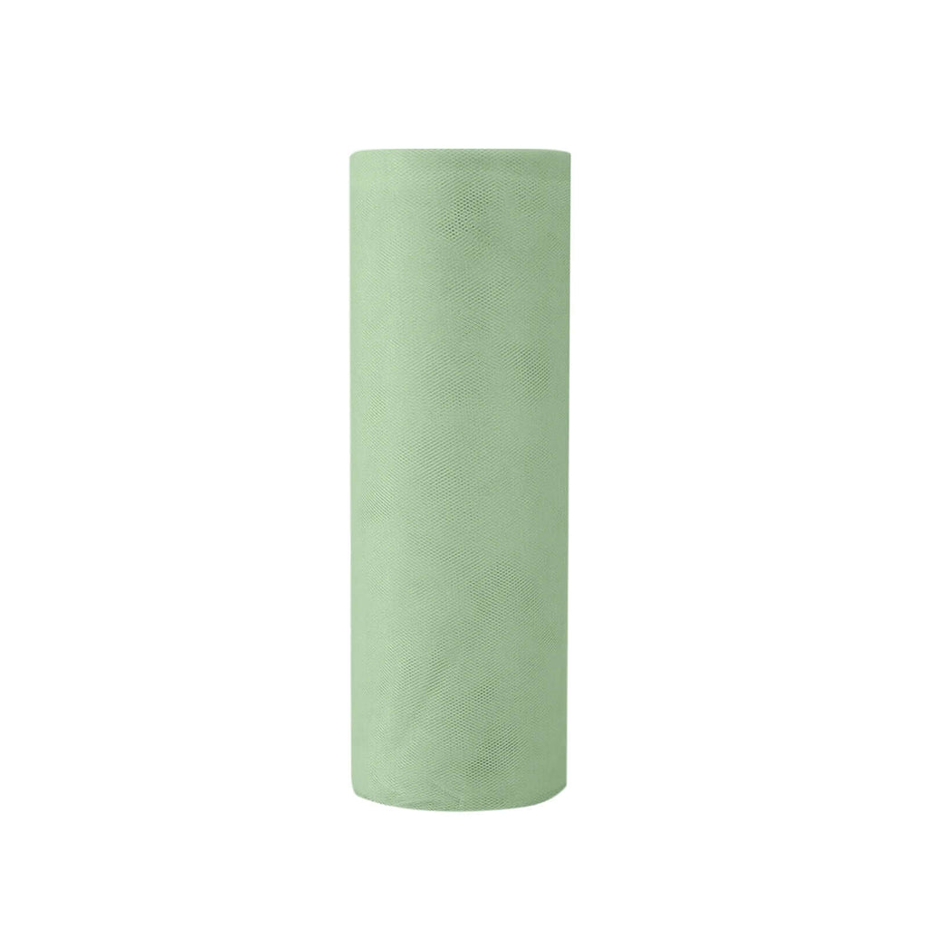 12"x100 Yards Sage Green Tulle Fabric Bolt, Sheer Fabric Spool Roll For Crafts - Bell Racket Store