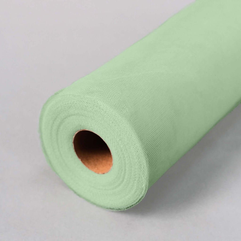 12"x100 Yards Sage Green Tulle Fabric Bolt, Sheer Fabric Spool Roll For Crafts - Bell Racket Store