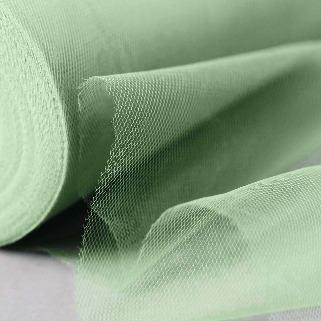 12"x100 Yards Sage Green Tulle Fabric Bolt, Sheer Fabric Spool Roll For Crafts - Bell Racket Store