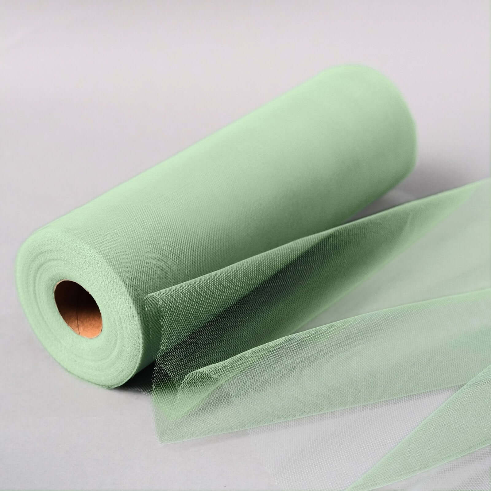 12"x100 Yards Sage Green Tulle Fabric Bolt, Sheer Fabric Spool Roll For Crafts - Bell Racket Store
