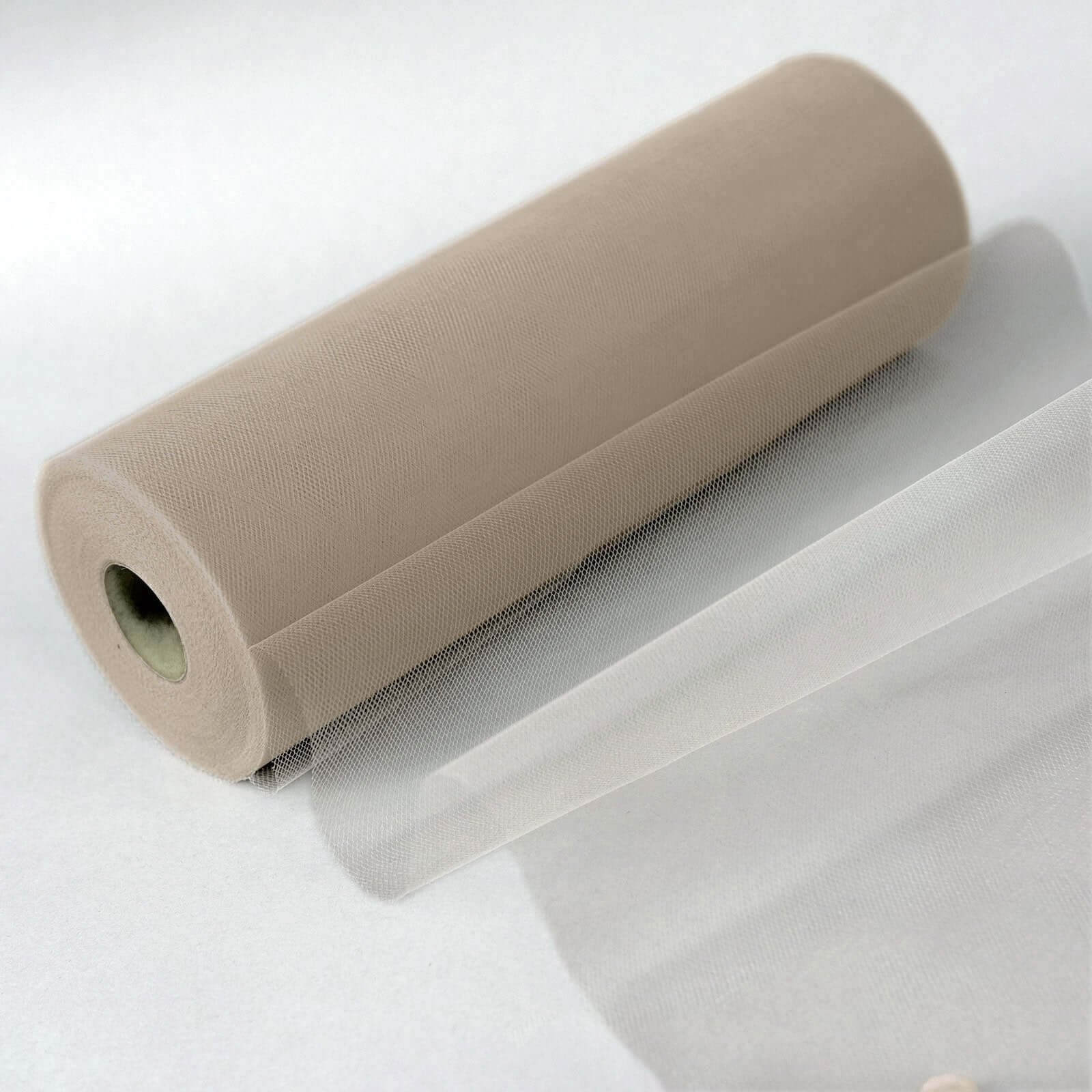 12"x100 Yards Taupe Tulle Fabric Bolt, Sheer Fabric Spool Roll For Crafts - Bell Racket Store