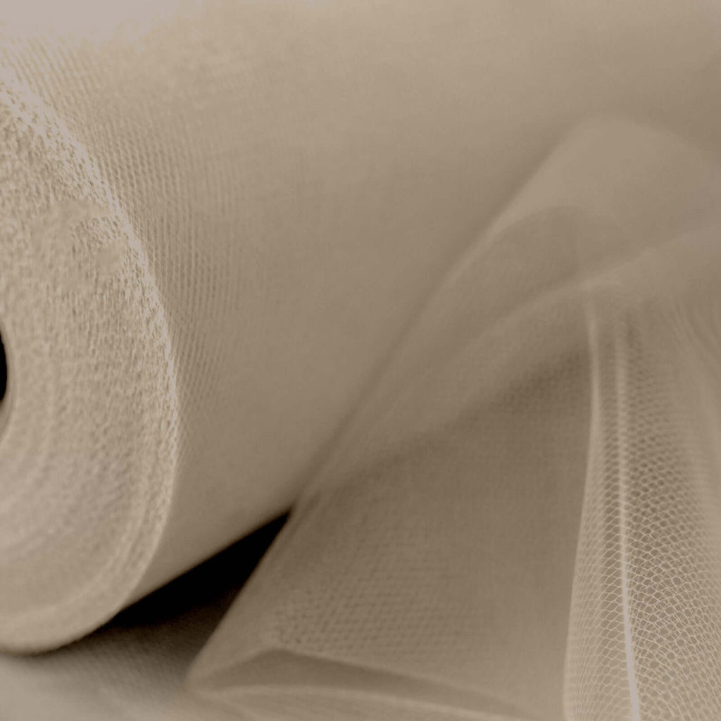 12"x100 Yards Taupe Tulle Fabric Bolt, Sheer Fabric Spool Roll For Crafts - Bell Racket Store