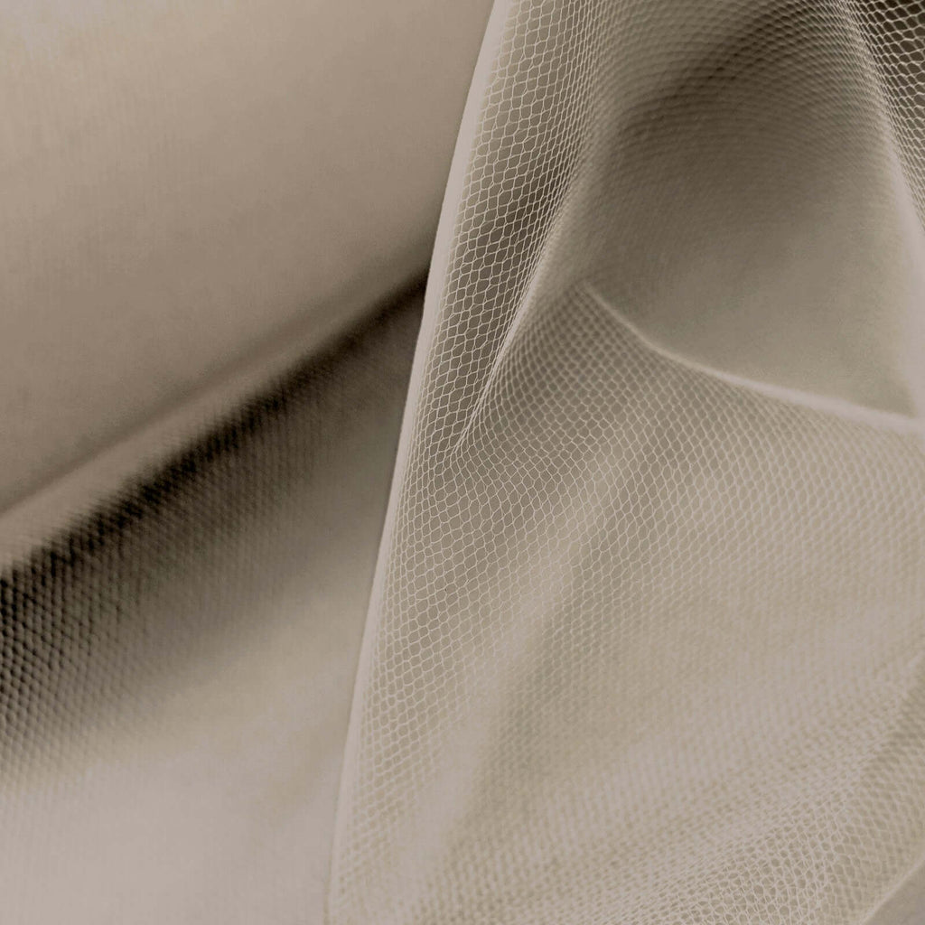 12"x100 Yards Taupe Tulle Fabric Bolt, Sheer Fabric Spool Roll For Crafts - Bell Racket Store