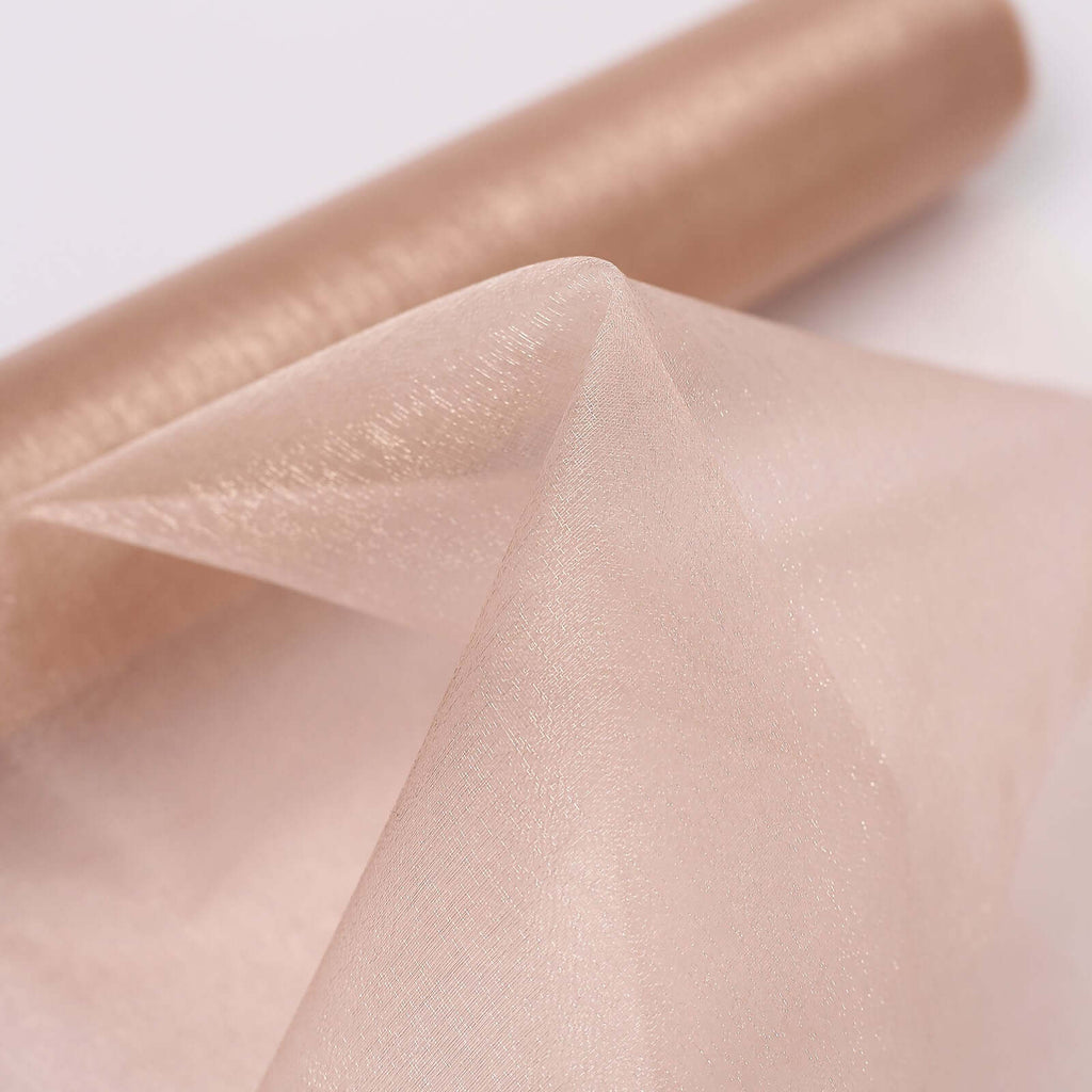 12"x10yd Nude Sheer Chiffon Fabric Bolt, DIY Voile Drapery Fabric - Bell Racket Store