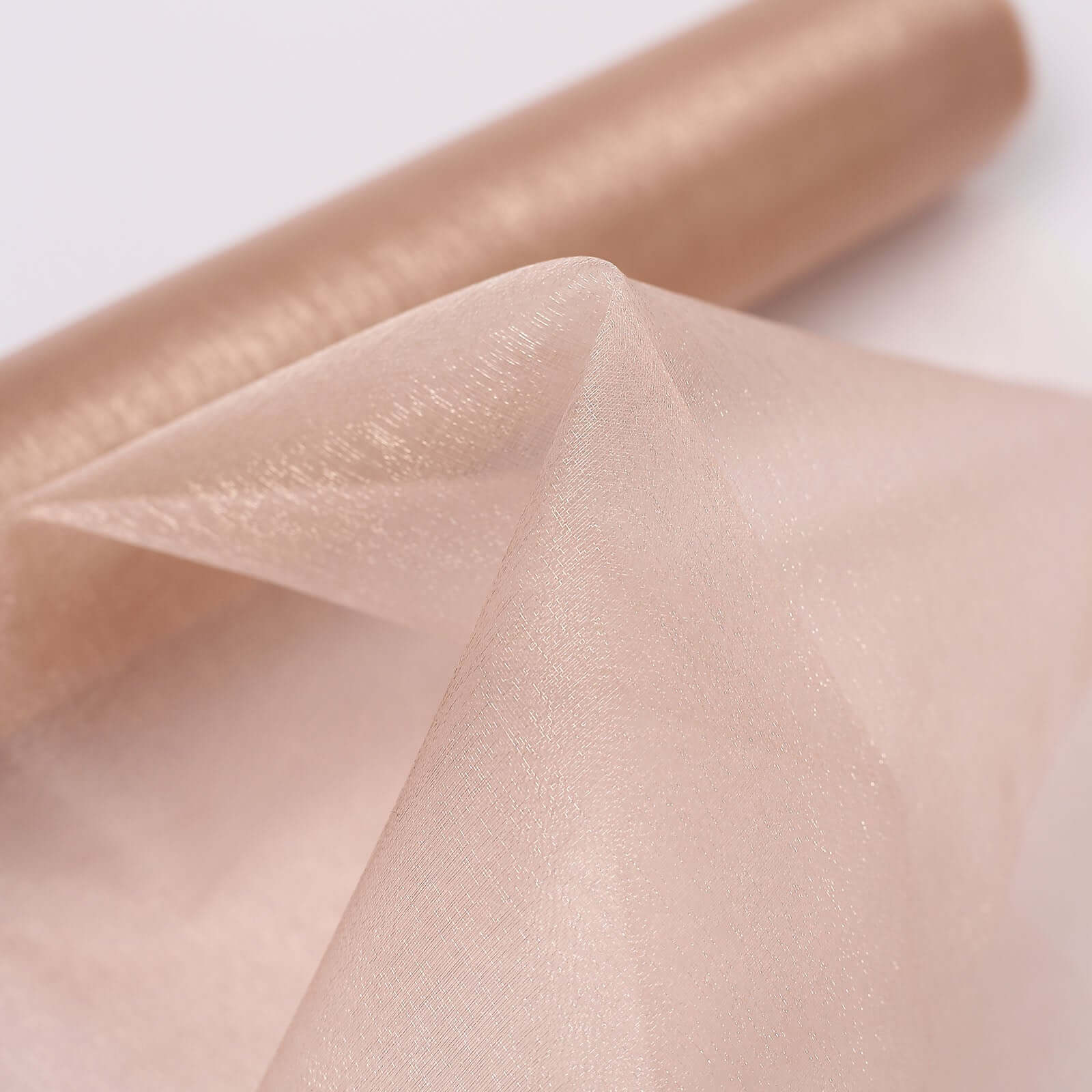 12"x10yd Nude Sheer Chiffon Fabric Bolt, DIY Voile Drapery Fabric - Bell Racket Store