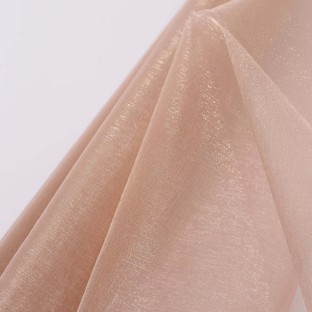 12"x10yd Nude Sheer Chiffon Fabric Bolt, DIY Voile Drapery Fabric - Bell Racket Store