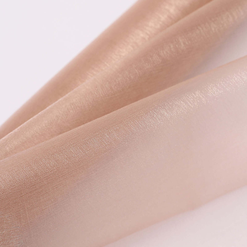 12"x10yd Nude Sheer Chiffon Fabric Bolt, DIY Voile Drapery Fabric - Bell Racket Store