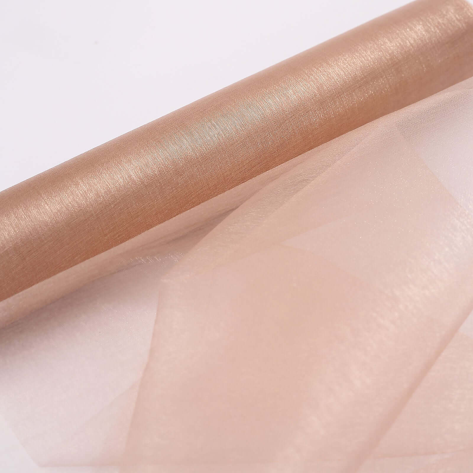 12"x10yd Nude Sheer Chiffon Fabric Bolt, DIY Voile Drapery Fabric - Bell Racket Store