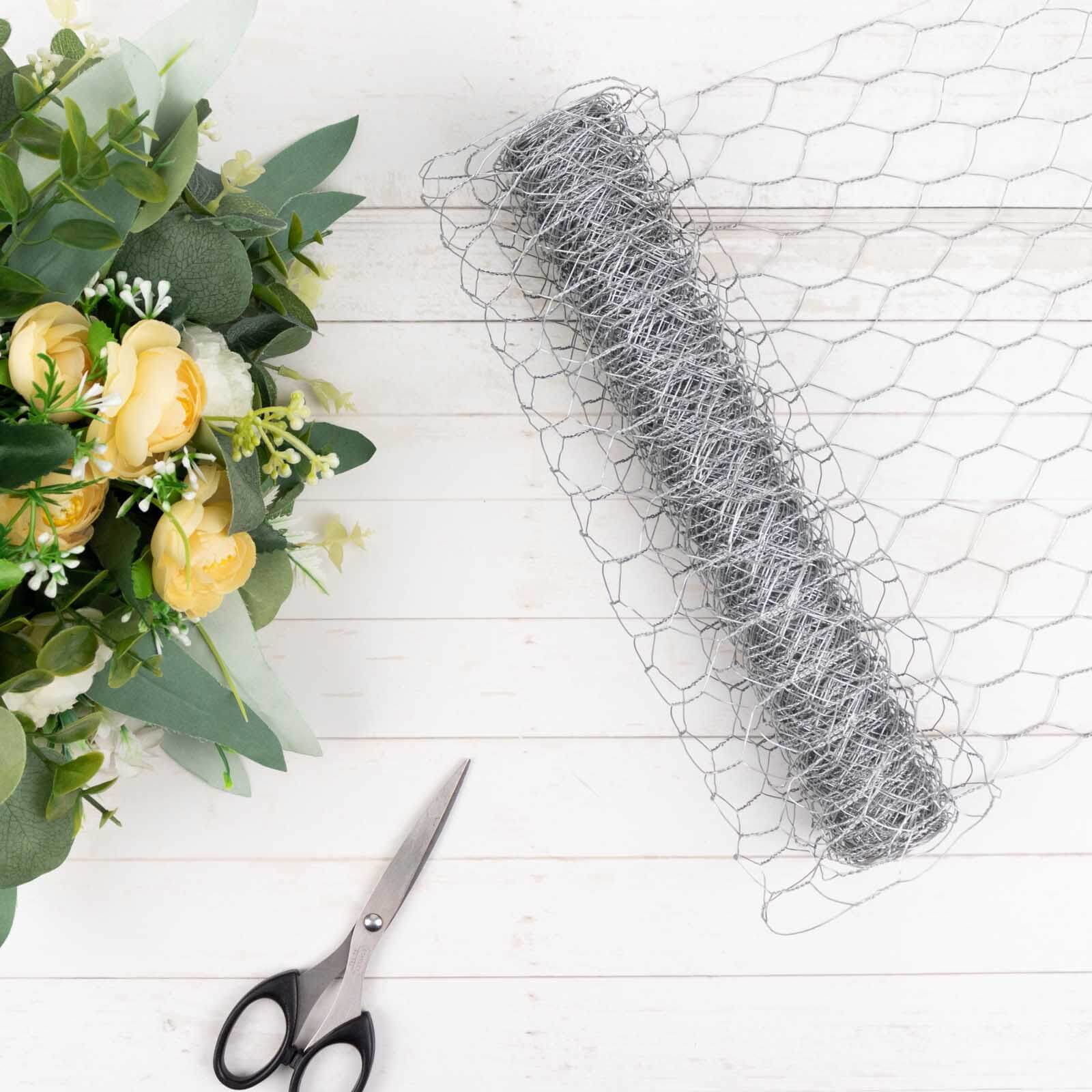 12"x16ft Silver Galvanized Metal Hexagonal Chicken Wire Mesh For DIY Crafts, Garden Fence Poultry Netting - Bell Racket Store