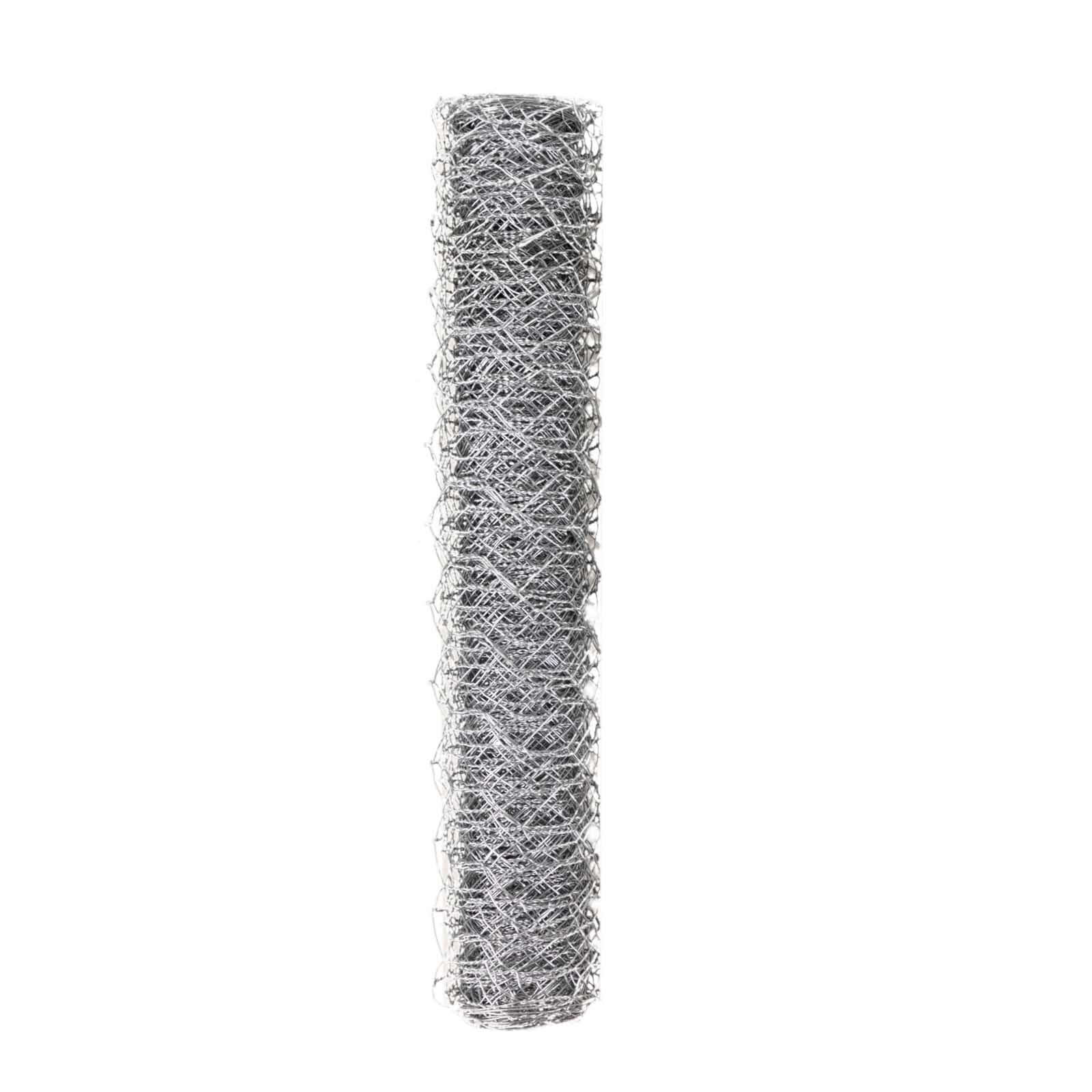 12"x16ft Silver Galvanized Metal Hexagonal Chicken Wire Mesh For DIY Crafts, Garden Fence Poultry Netting - Bell Racket Store