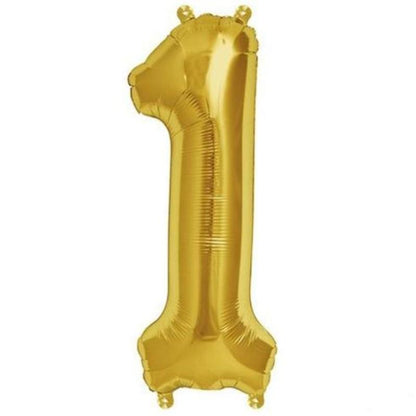 13" Gold Letter & Number Balloons, Shiny Metallic Mylar Foil Alphabet Balloons - NestOCart