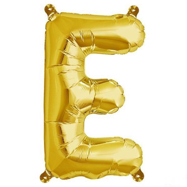 13" Gold Letter & Number Balloons, Shiny Metallic Mylar Foil Alphabet Balloons - NestOCart