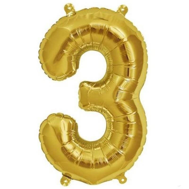 13" Gold Letter & Number Balloons, Shiny Metallic Mylar Foil Alphabet Balloons - NestOCart