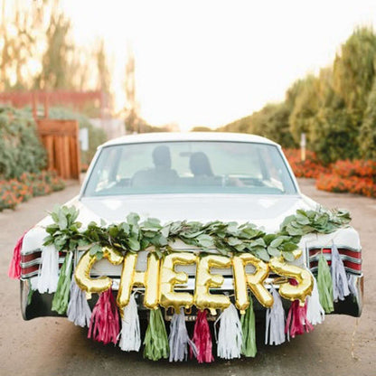 13" Gold Letter & Number Balloons, Shiny Metallic Mylar Foil Alphabet Balloons - NestOCart