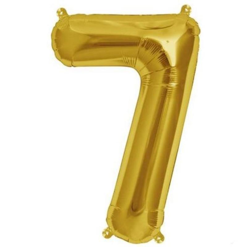 13" Gold Letter & Number Balloons, Shiny Metallic Mylar Foil Alphabet Balloons - NestOCart