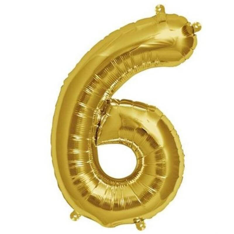 13" Gold Letter & Number Balloons, Shiny Metallic Mylar Foil Alphabet Balloons - NestOCart
