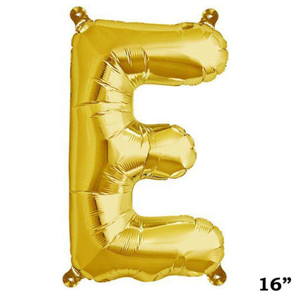 13" Gold Letter & Number Balloons, Shiny Metallic Mylar Foil Alphabet Balloons - NestOCart