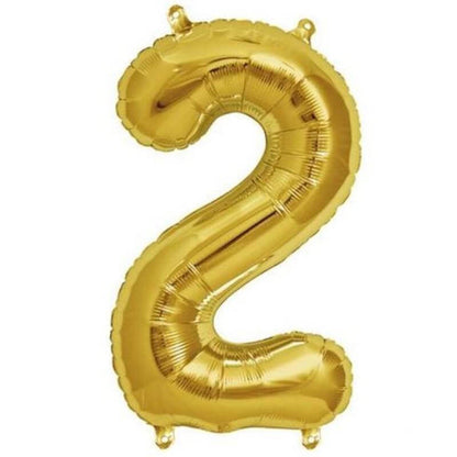 13" Gold Letter & Number Balloons, Shiny Metallic Mylar Foil Alphabet Balloons - NestOCart