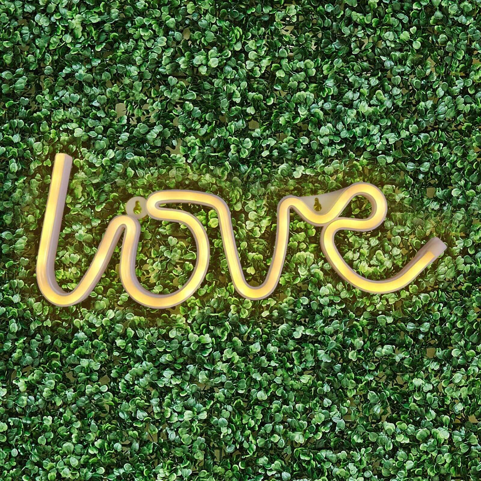 13" Love Neon Light Sign, LED Reusable Wall Decor Lights USB and Battery Operated - Bell Racket Store