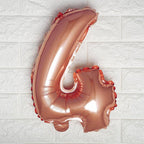 13" Rose Gold Letter Balloons, Metallic Mylar Foil Alphabet Balloons - Bell Racket Store