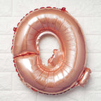 13" Rose Gold Letter Balloons, Metallic Mylar Foil Alphabet Balloons - Bell Racket Store