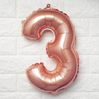 13" Rose Gold Letter Balloons, Metallic Mylar Foil Alphabet Balloons - Bell Racket Store