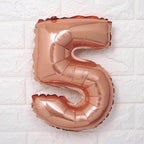 13" Rose Gold Letter Balloons, Metallic Mylar Foil Alphabet Balloons - Bell Racket Store