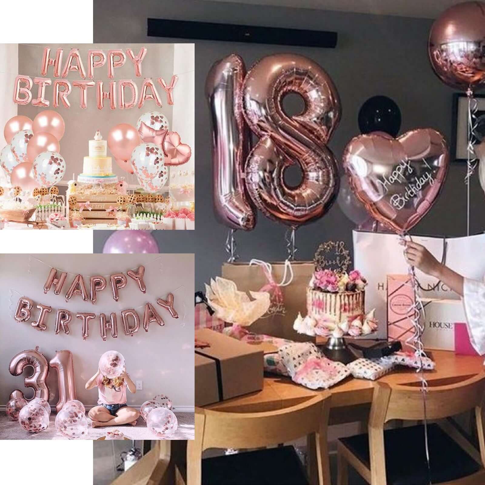 13" Rose Gold Letter Balloons, Metallic Mylar Foil Alphabet Balloons - Bell Racket Store