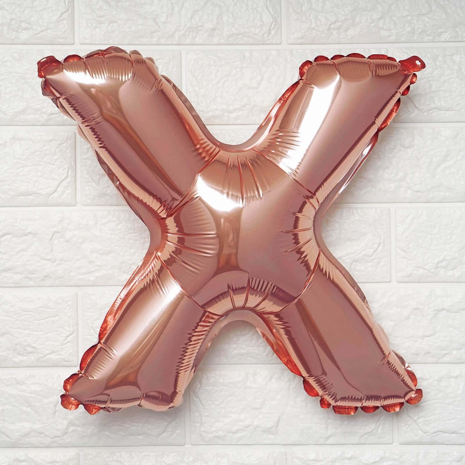 13" Rose Gold Letter Balloons, Metallic Mylar Foil Alphabet Balloons - Bell Racket Store