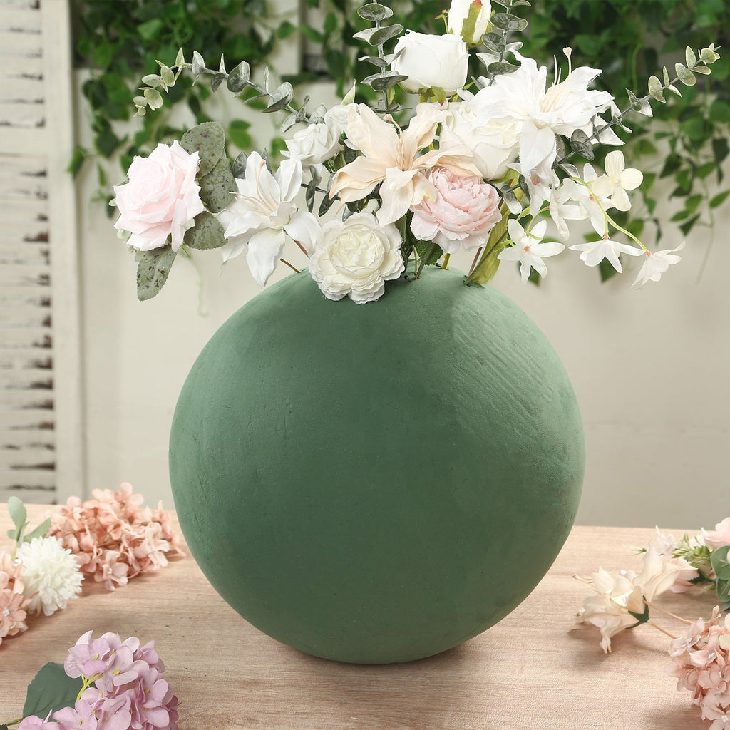 14" Green DIY Flower Arrangements Craft Foam Ball, Smooth Floral Foam Ball - Bell Racket Store