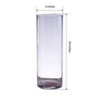 6-Pack Glass Flower Vases Cylinder Design Heavy Duty Clear - Stylish Centerpieces for Weddings 14"